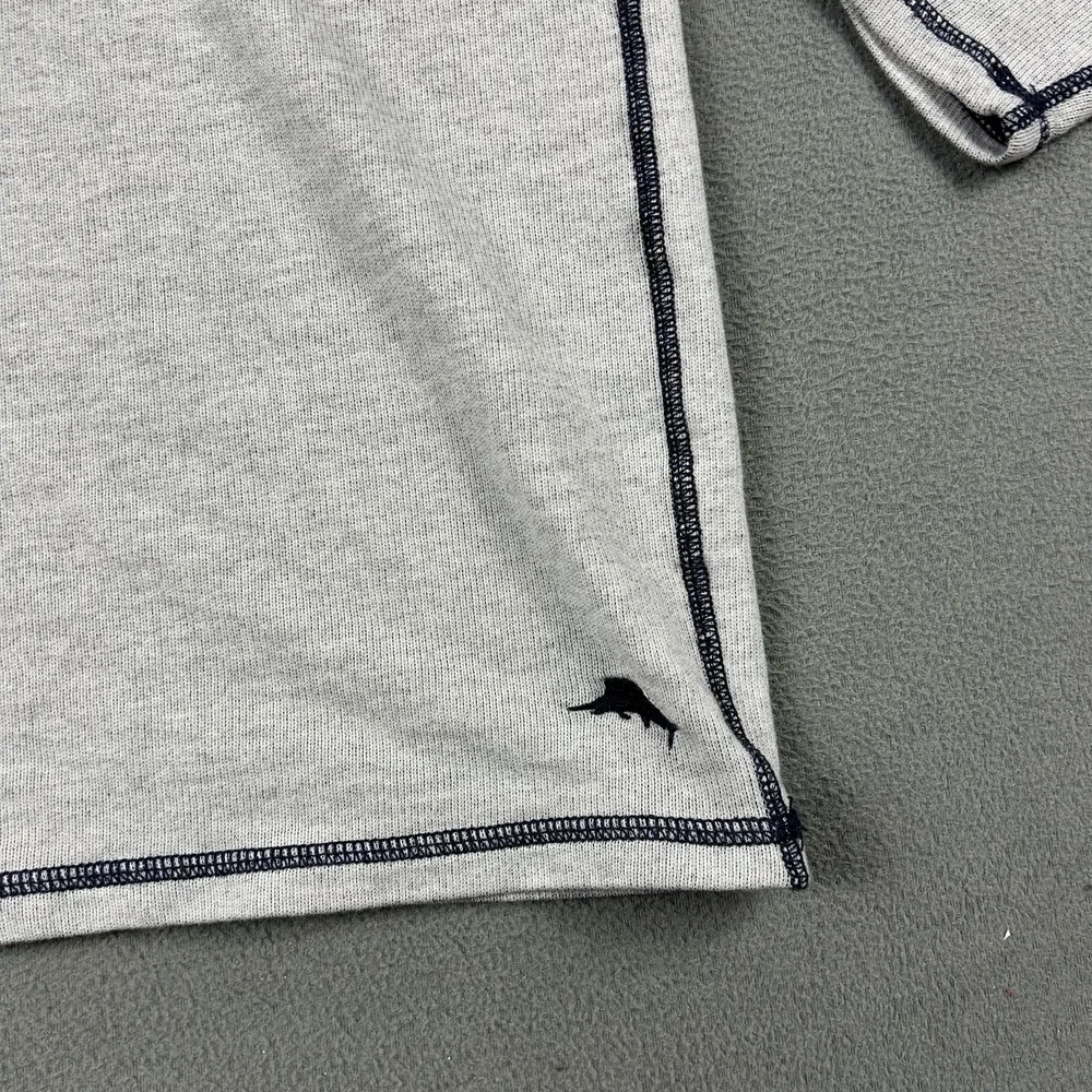 Tommy Bahama Hoodie Mens Small Gray Long Sleeve Lightweight Marlin Logo Pullover - Picture 2 of 7